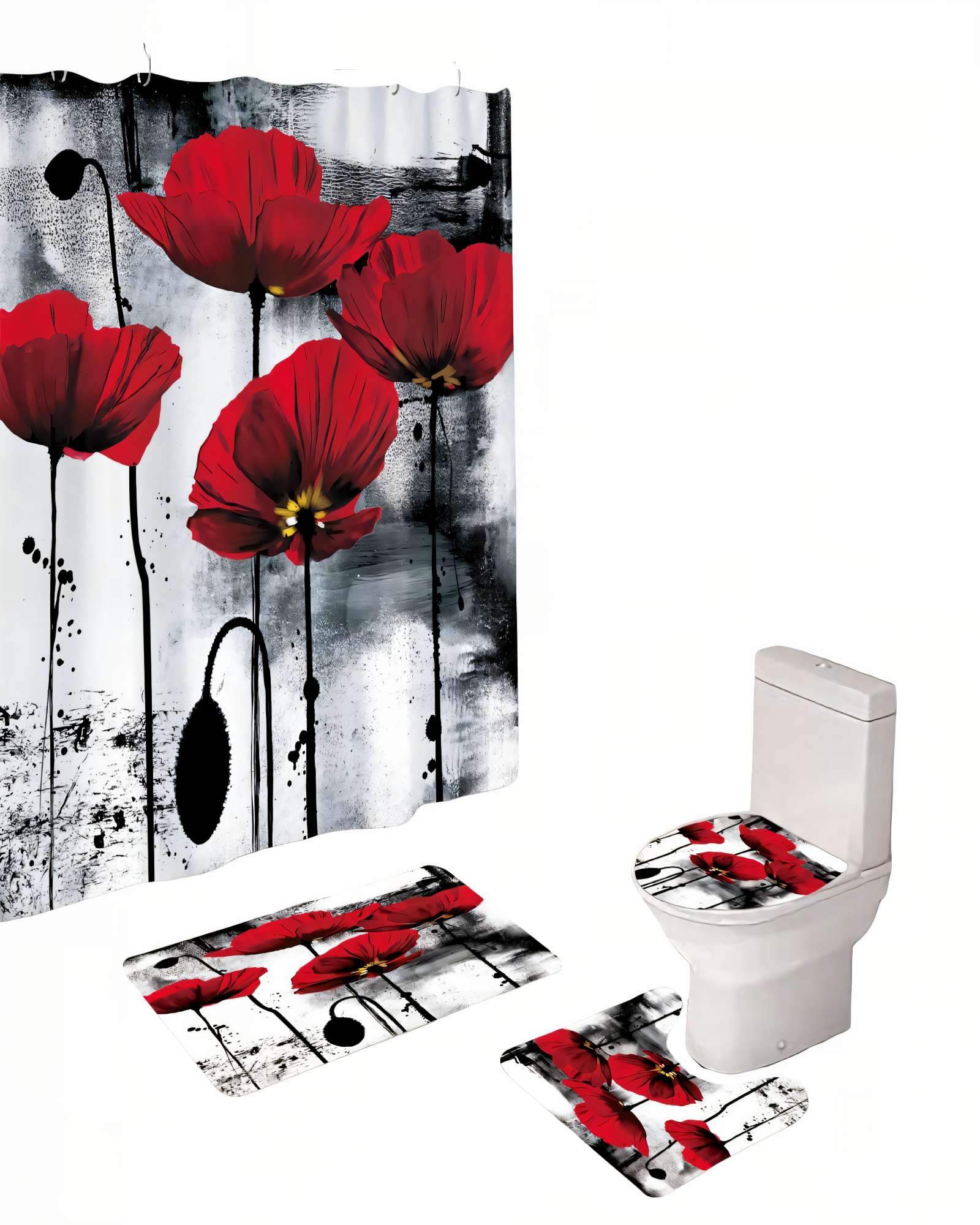 PACK PARA BAÑO DE 4 PIEZAS ESTAMPADAS  19 - 2