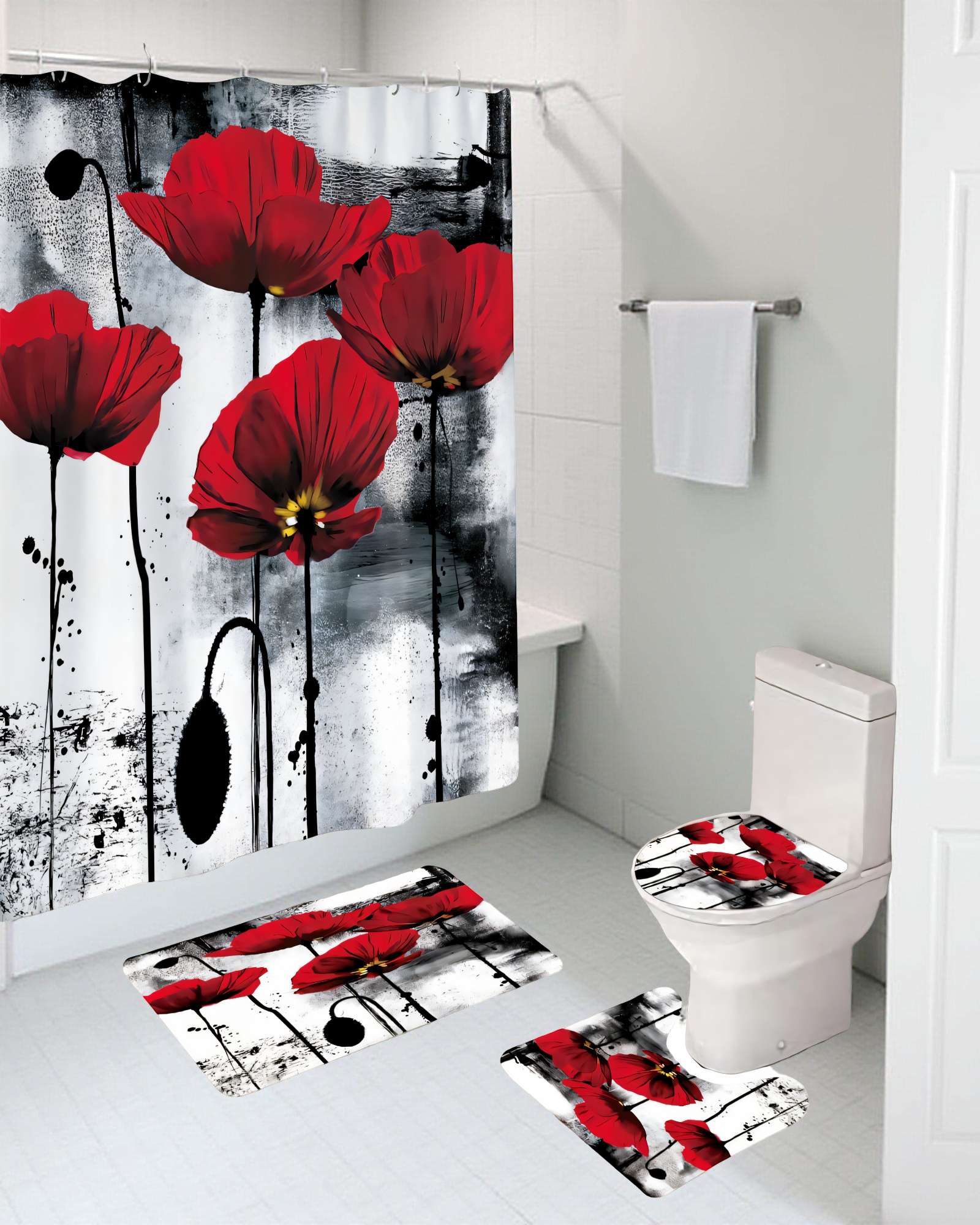 PACK PARA BAÑO DE 4 PIEZAS ESTAMPADAS  19 - 4