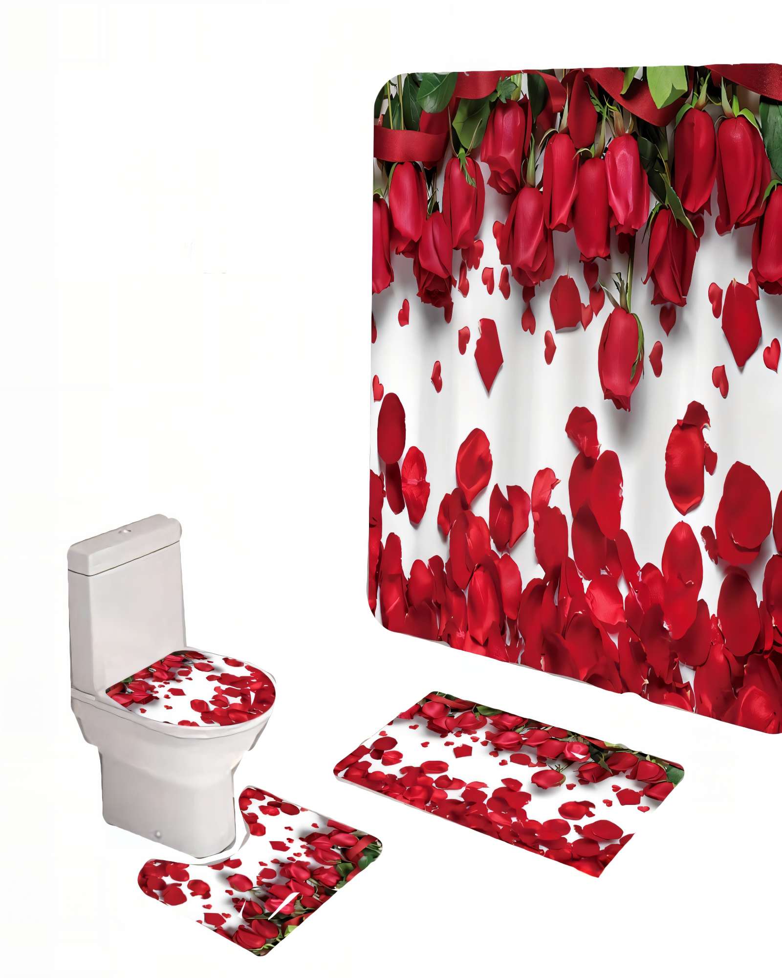 PACK PARA BAÑO DE 4 PIEZAS ESTAMPADAS  25 - 1