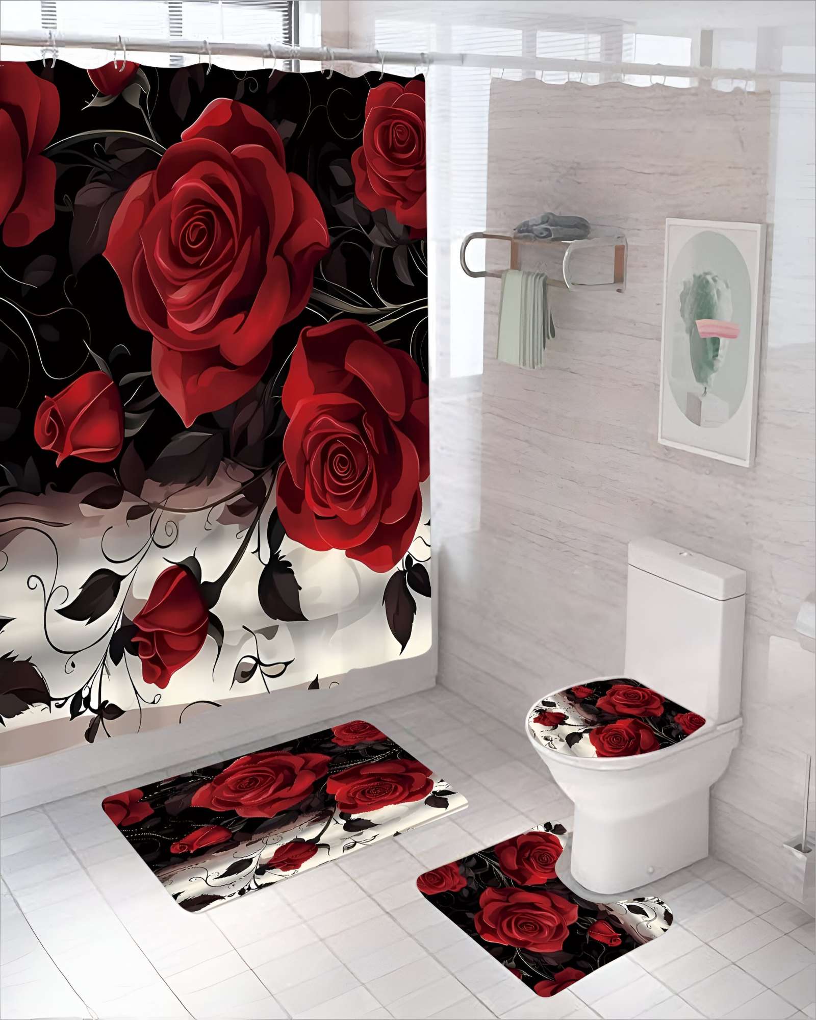PACK PARA BAÑO DE 4 PIEZAS ESTAMPADAS  20 - 3