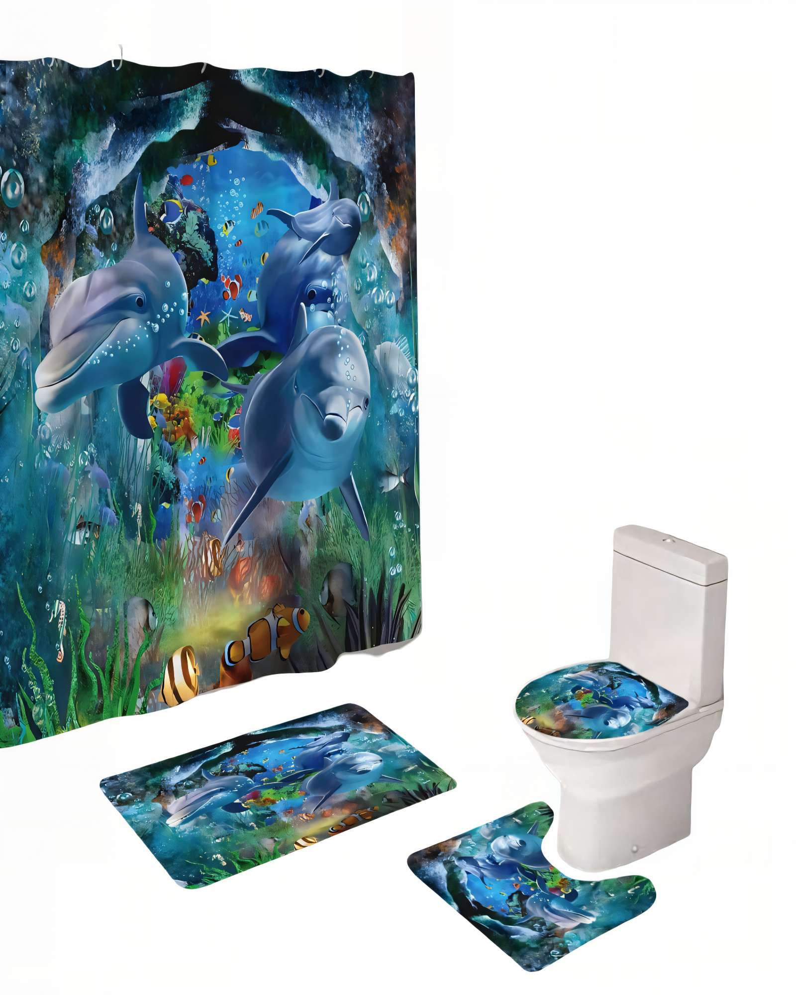 PACK PARA BAÑO DE 4 PIEZAS ESTAMPADAS  2 - 2