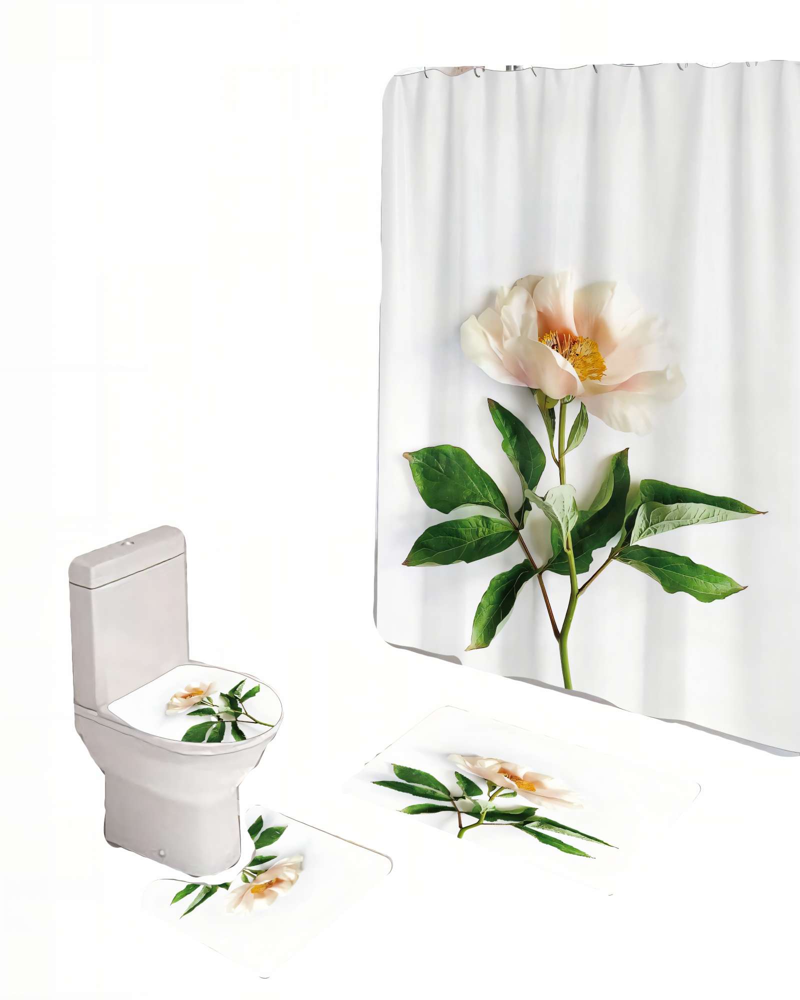 PACK PARA BAÑO DE 4 PIEZAS ESTAMPADAS  14 - 1