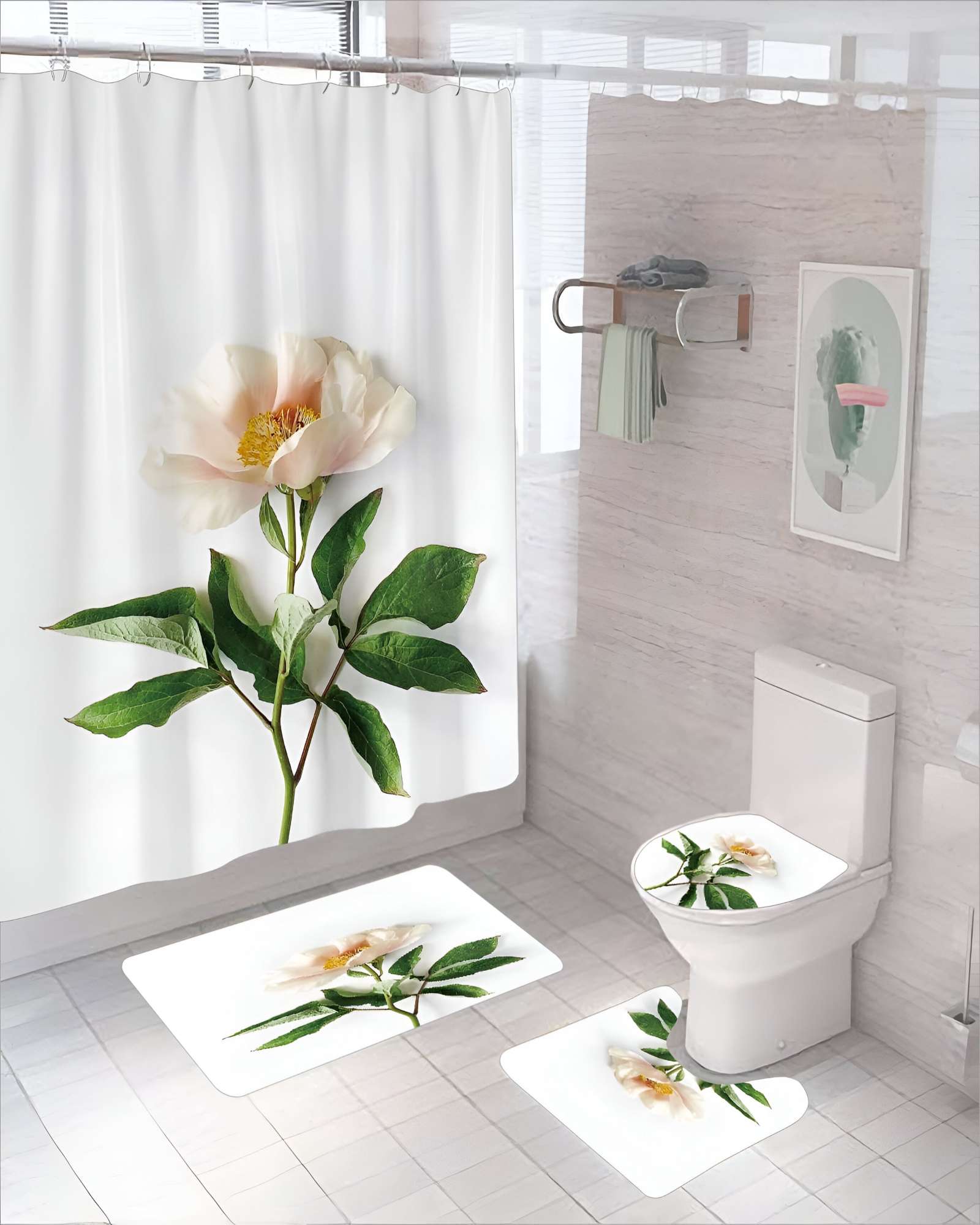 PACK PARA BAÑO DE 4 PIEZAS ESTAMPADAS  14 - 3