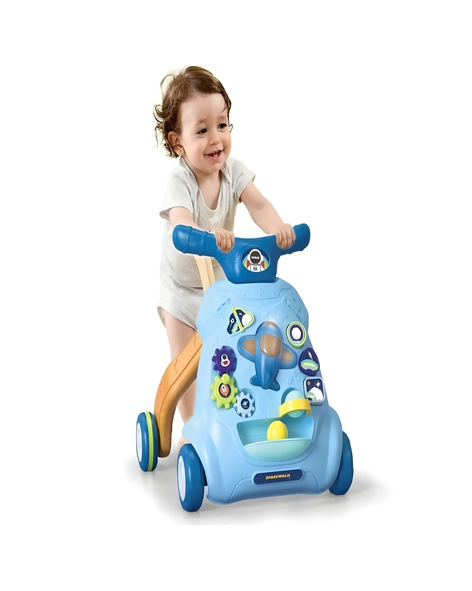 CAMINADOR INTERACTIVO AEREO PARA TU BEBE AZUL - 1