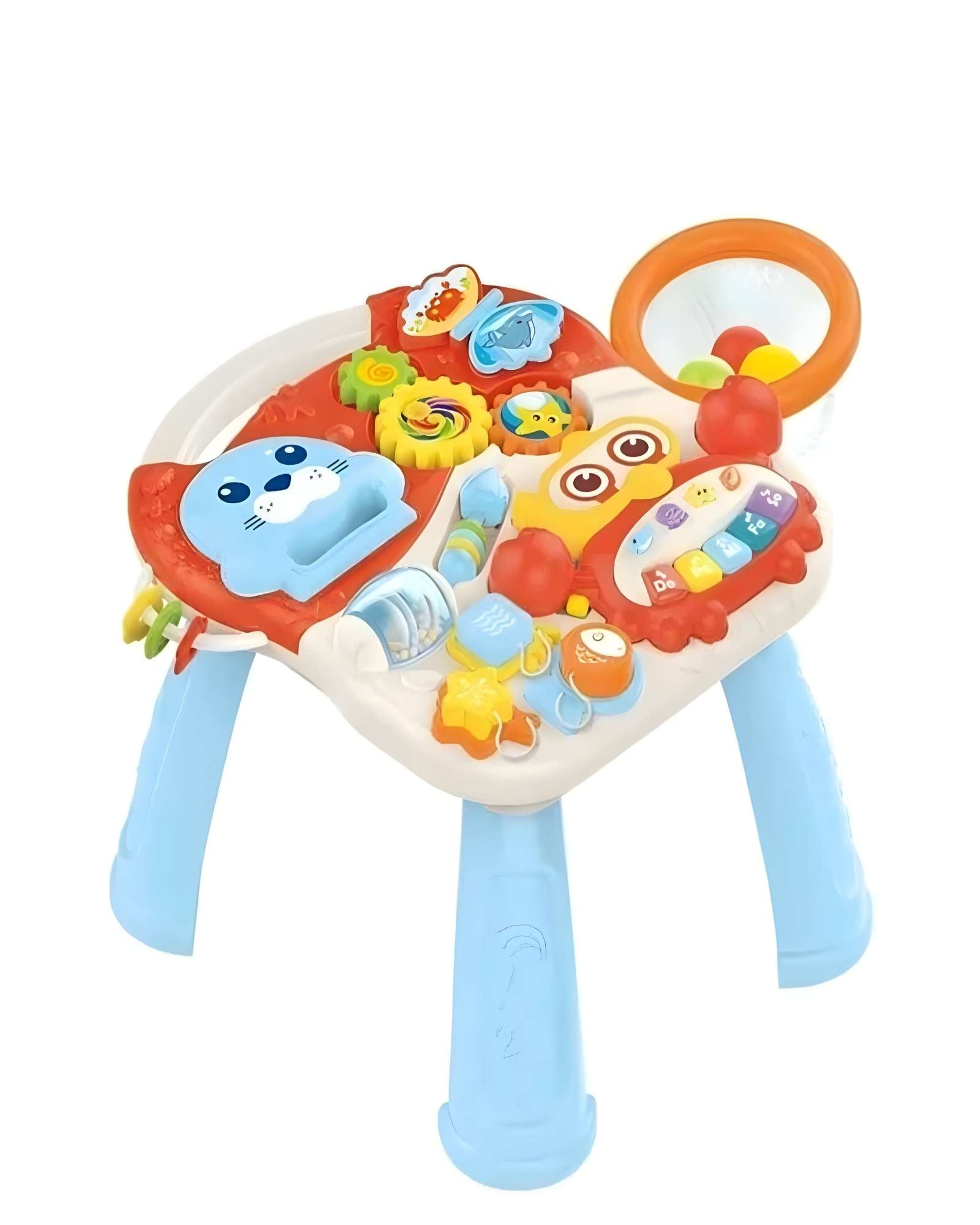 CAMINADOR + MESA DE JUEGO PARA BEBE 2 EN 1 ROJO - 3
