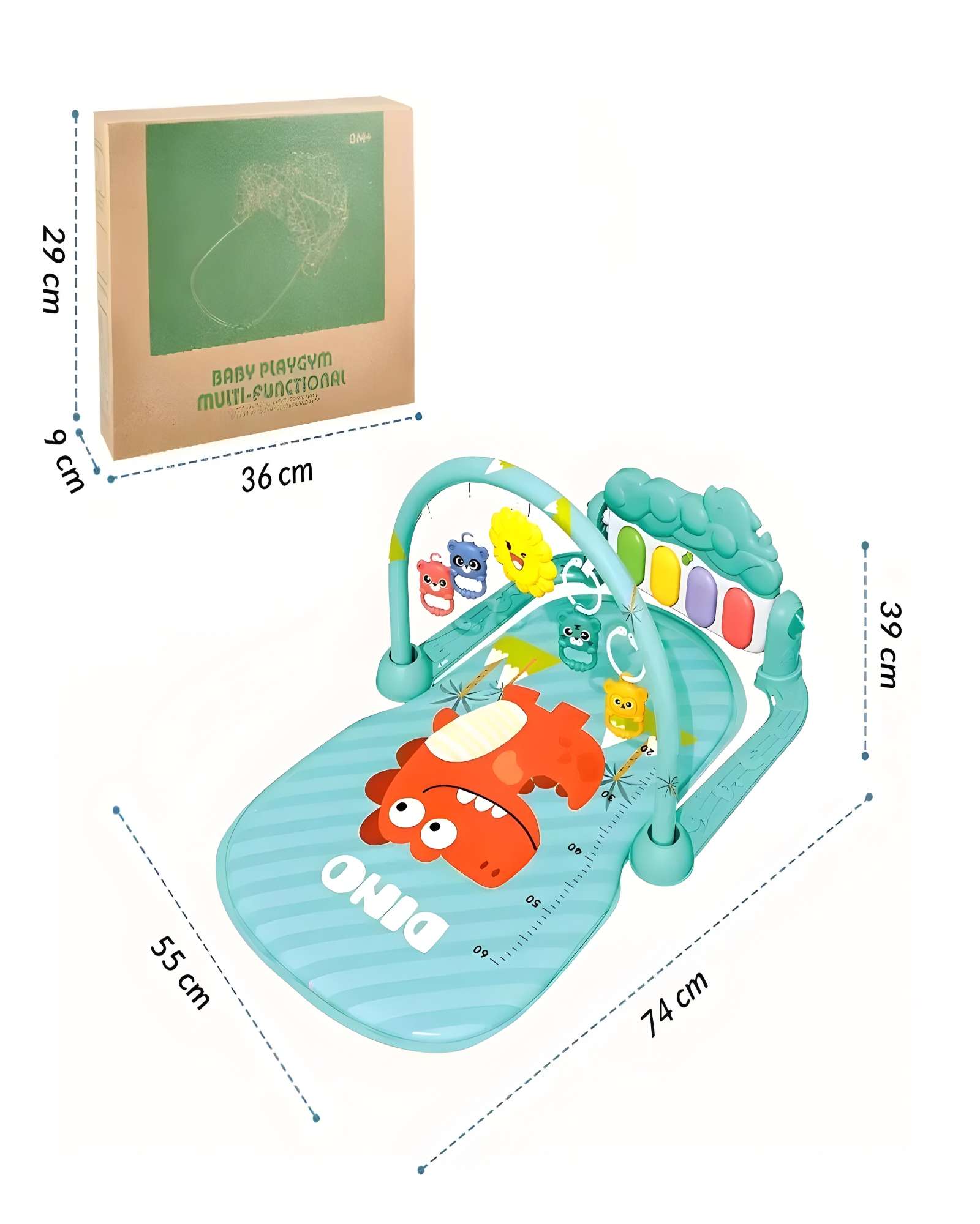 GIMNASIO MUSICAL PARA BEBE  ESTIMULACION TEMPRANA COMPLETA VERDE - 2