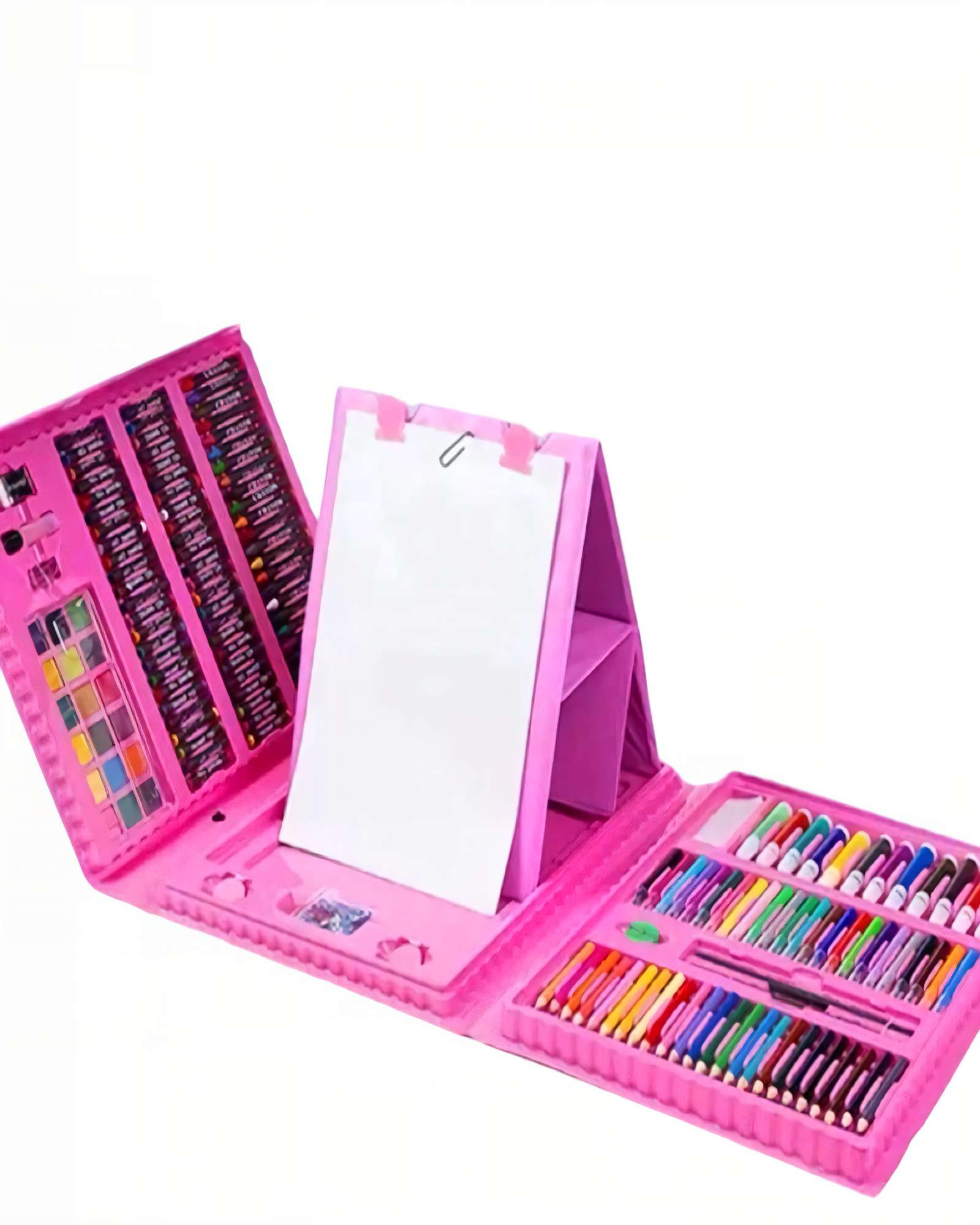 SET DE 208 LAPICES CON CAJA COLOR ROSADO - 1