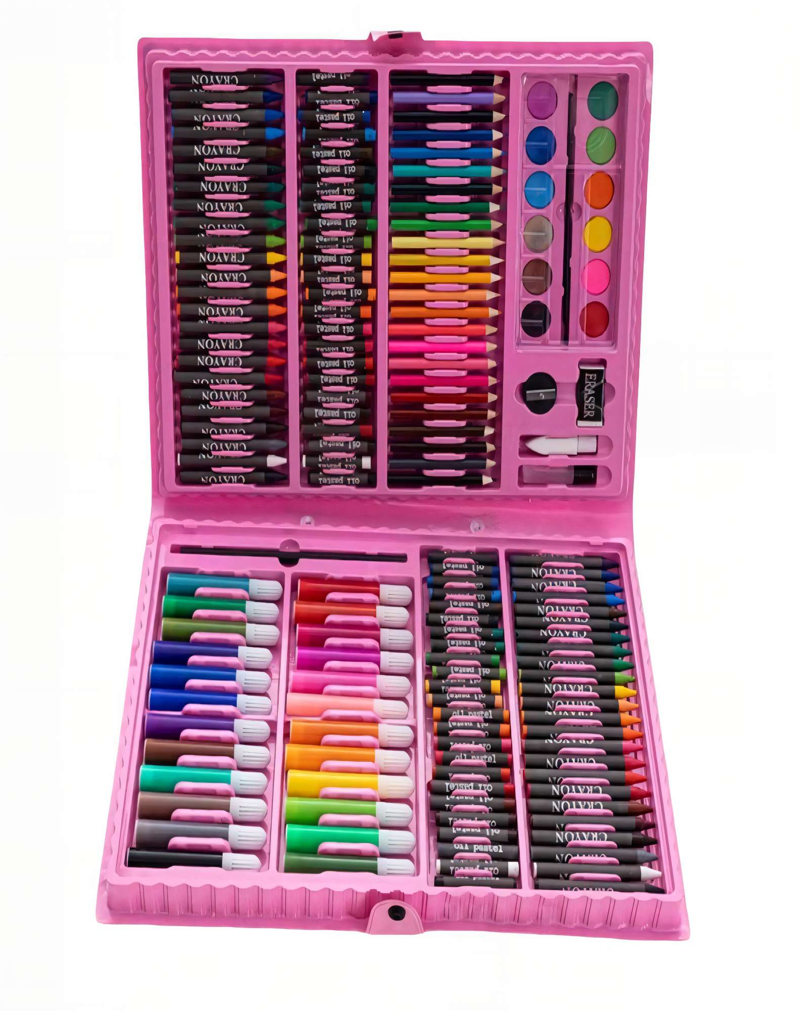 SET DE 168 LAPICES CON CAJA COLOR ROSA - 1
