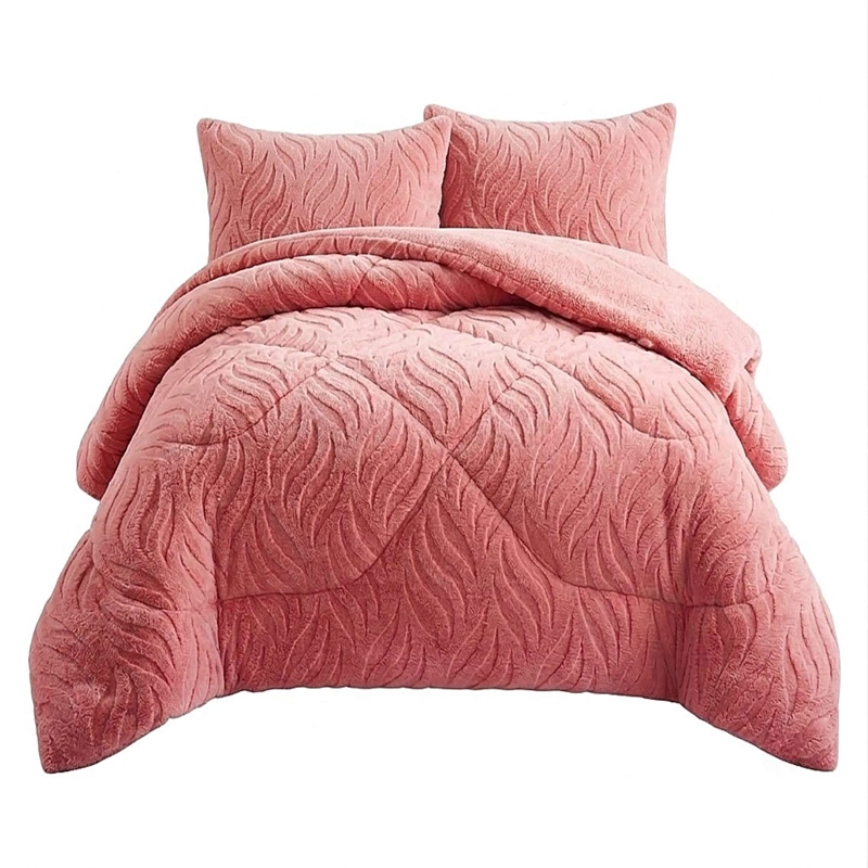 COBERTOR TEXTURIZADO DE INVIERNO RB KING ROSADO - 4