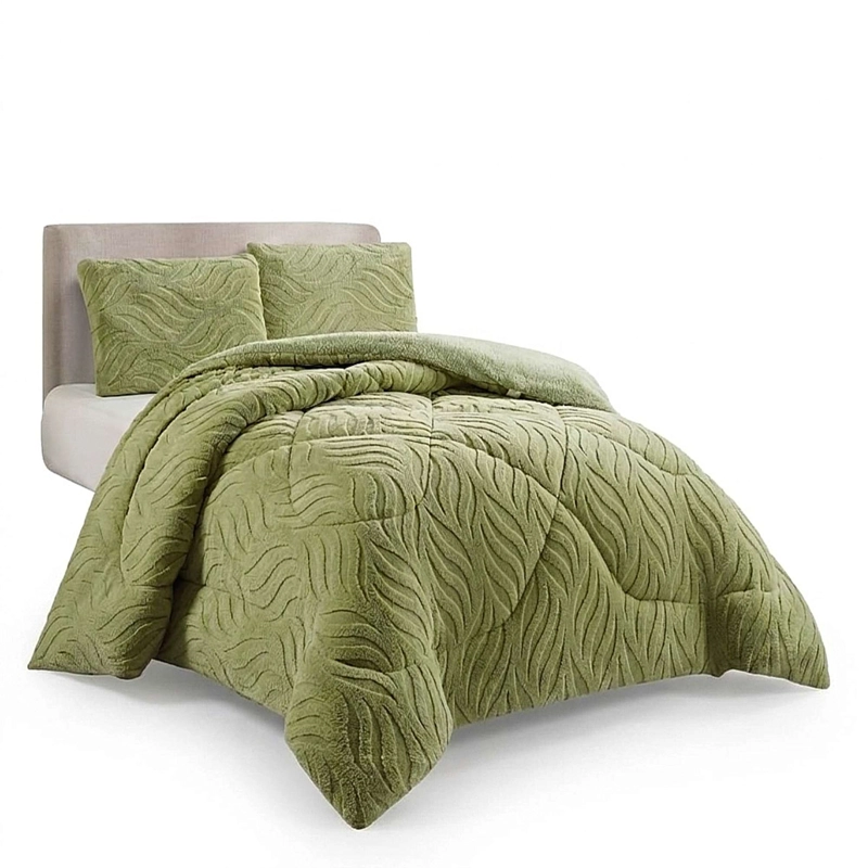 COBERTOR TEXTURIZADO DE INVIERNO RB KING VERDE - 4