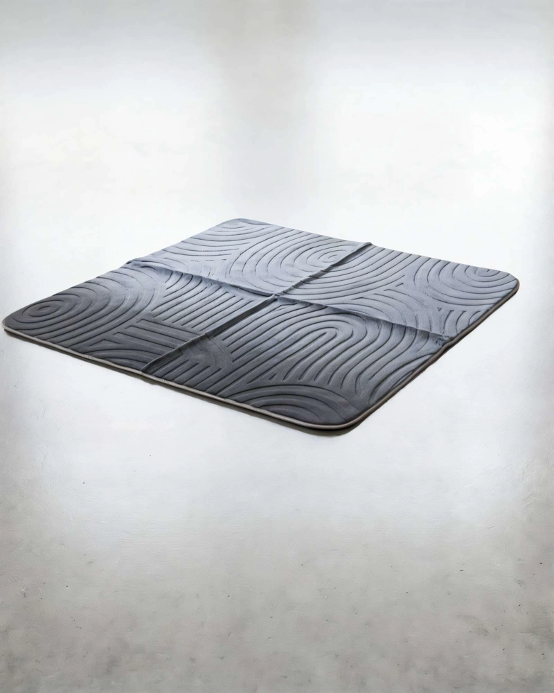ALFOMBRA 150X200 CM TEXTURIZADA COLOR GRIS OSCURO - 4