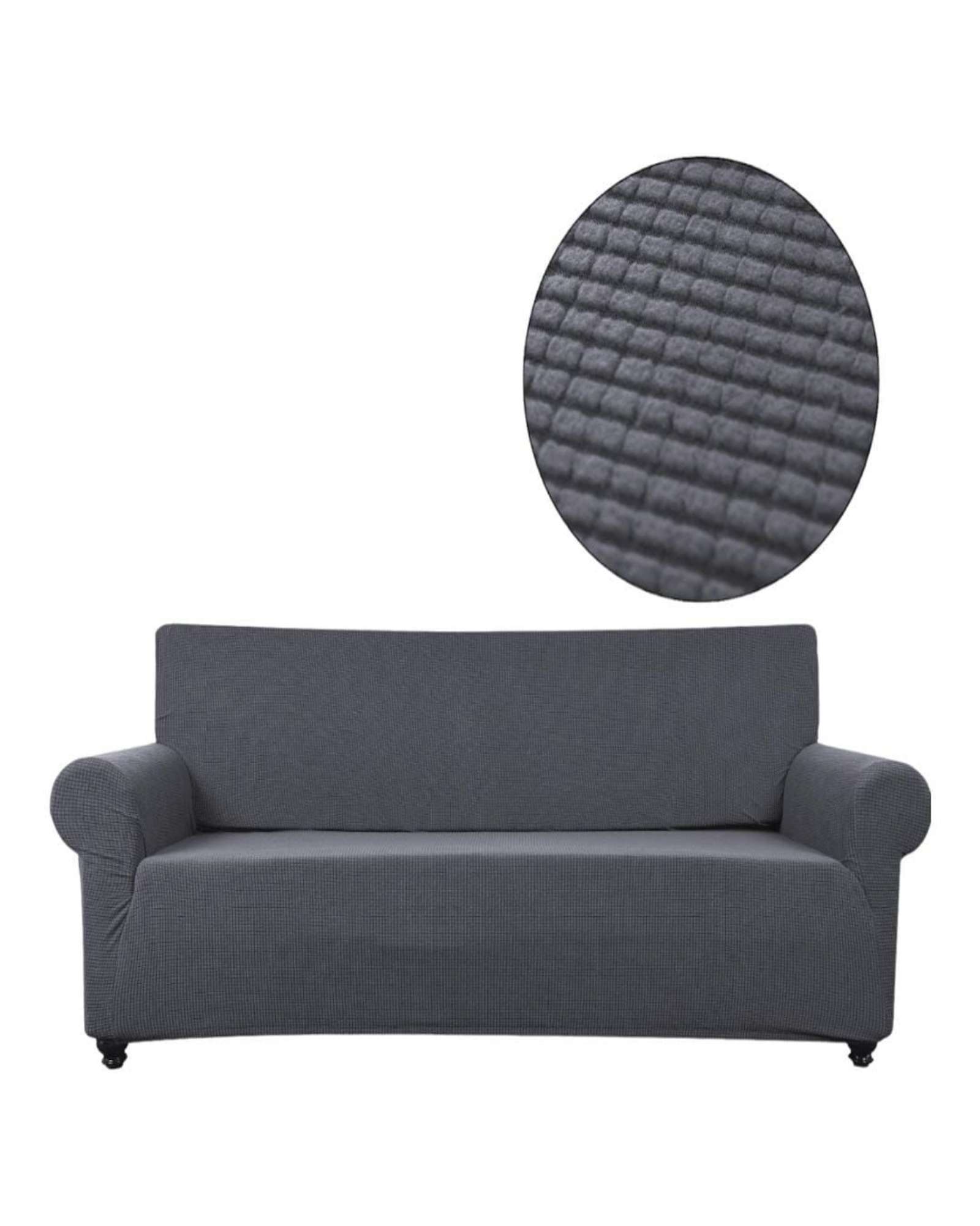 FUNDA DE SILLON CUADRILLE 3 CUERPOS GRIS - 2