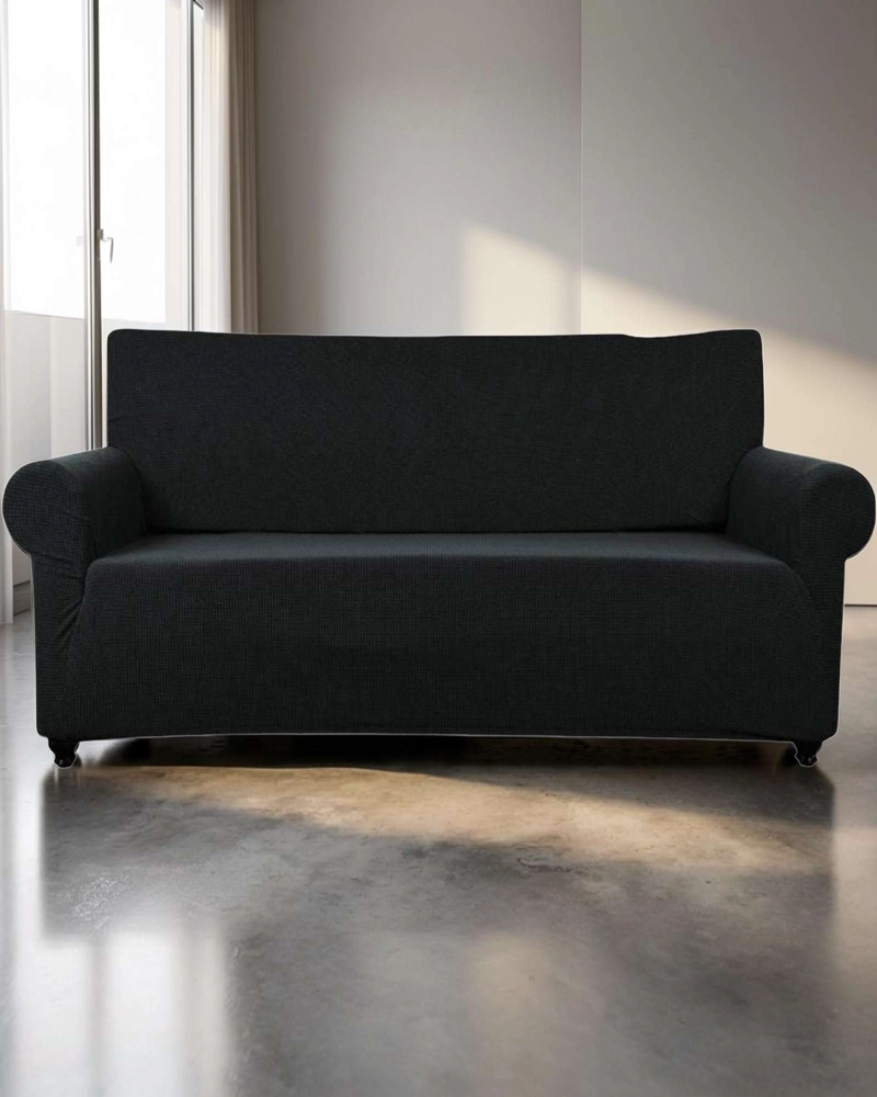 FUNDA DE SILLON CUADRILLE 3 CUERPOS NEGRO - 3