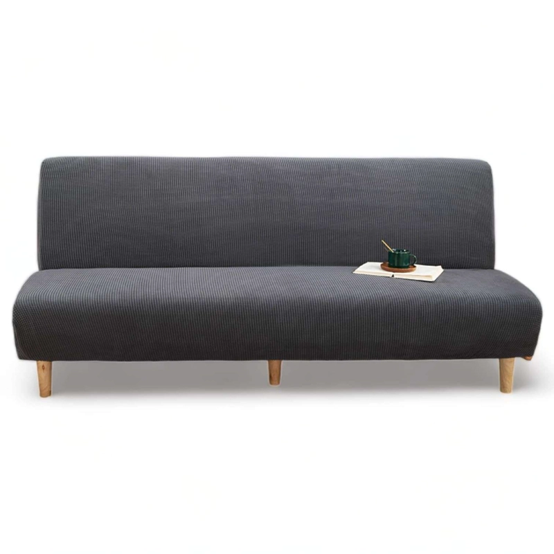 FUNDA DE FUTON CUADRILLE 3 CUERPOS GRIS - 1