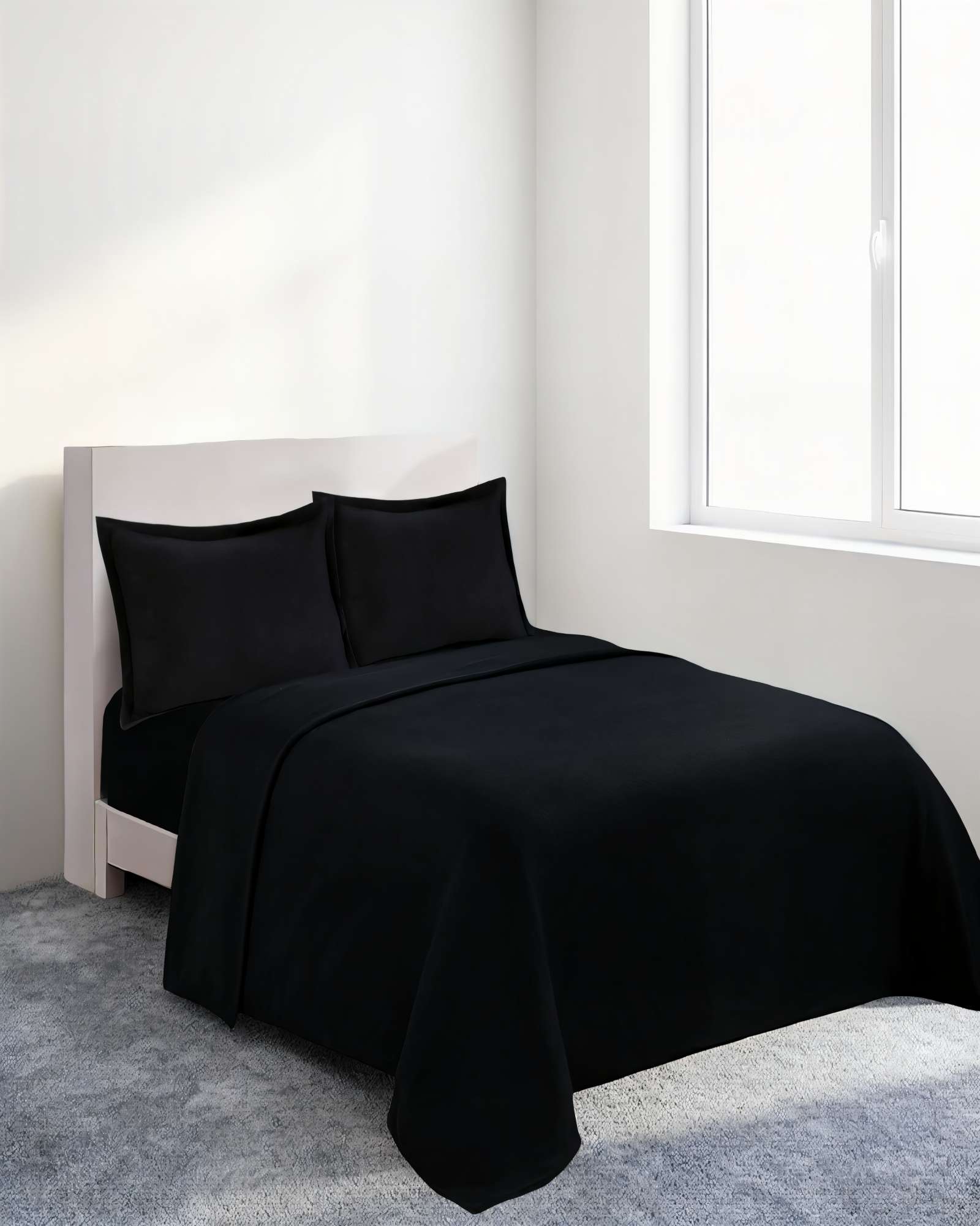 SABANA POLAR PREMIUM TENG FEI 2 PLAZAS  COLOR NEGRO - 3