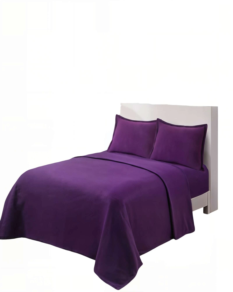 SABANA POLAR PREMIUM TENG FEI 2 PLAZAS  COLOR MORADO OSCURO - 2