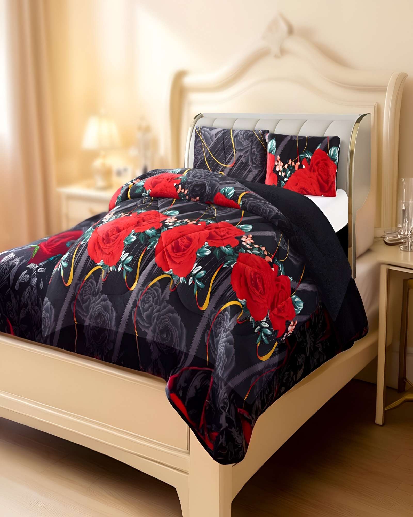 COBERTOR PLUSH CON CHIPORRO 2 PLAZAS 230X250CM COLOR NEGRO C16 - 3