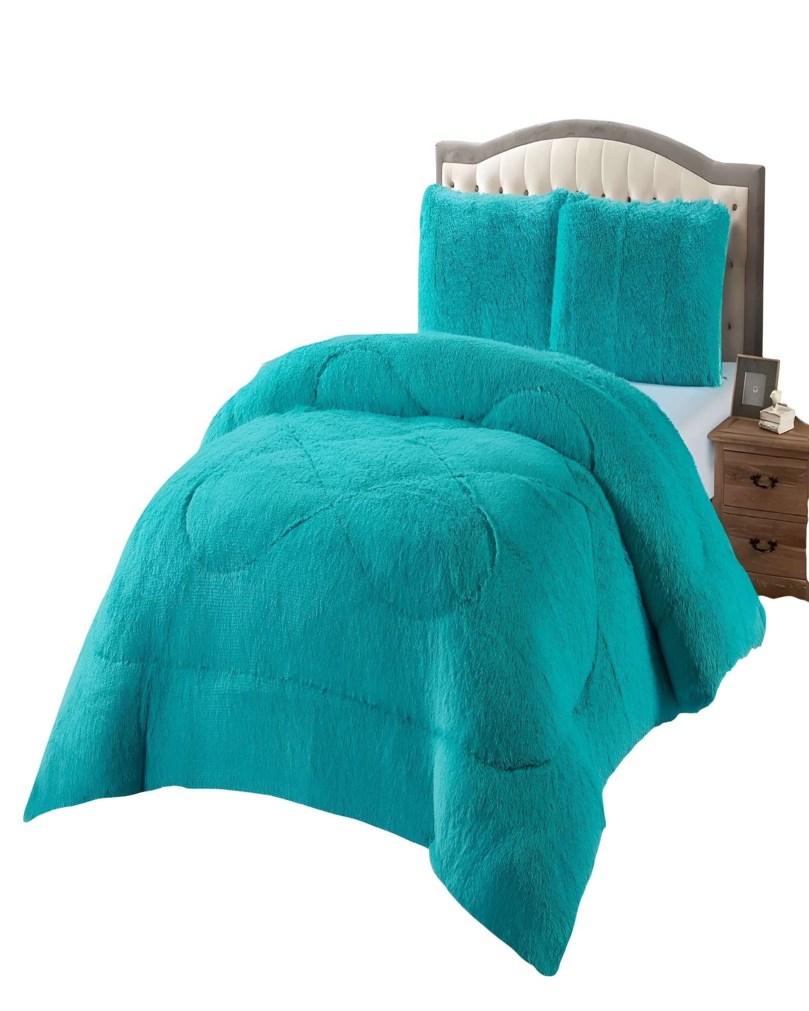 COBERTORES DE PELUDOS CON CHIPORRO KING 250X270CM COLOR CALIPSO - 1