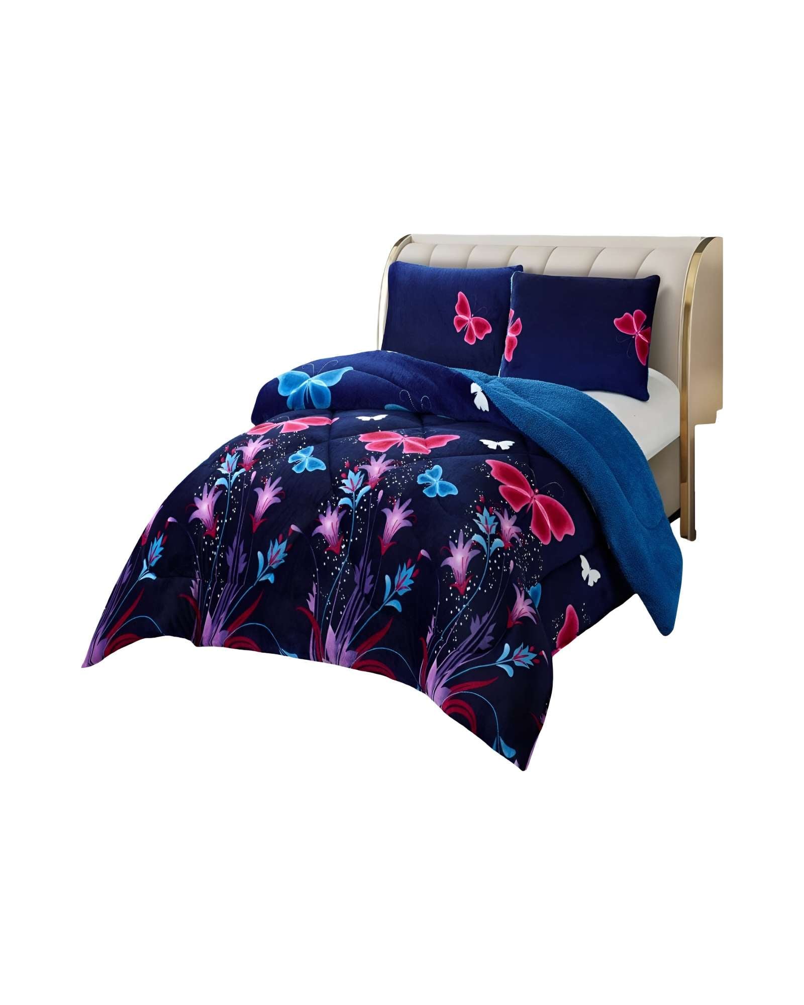 COBERTOR PLUSH CON CHIPORRO 2 PLAZAS 230X250CM COLOR AZUL C15 - 1