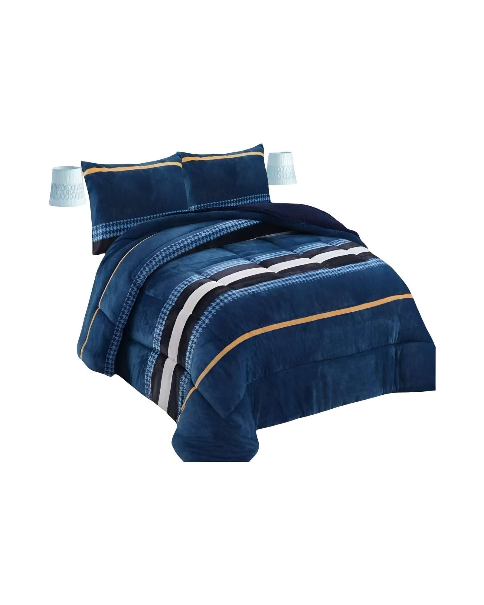 COBERTOR CON CHIPORRO 2 PLAZAS 230X250CM COLOR AZUL M B11 - 1