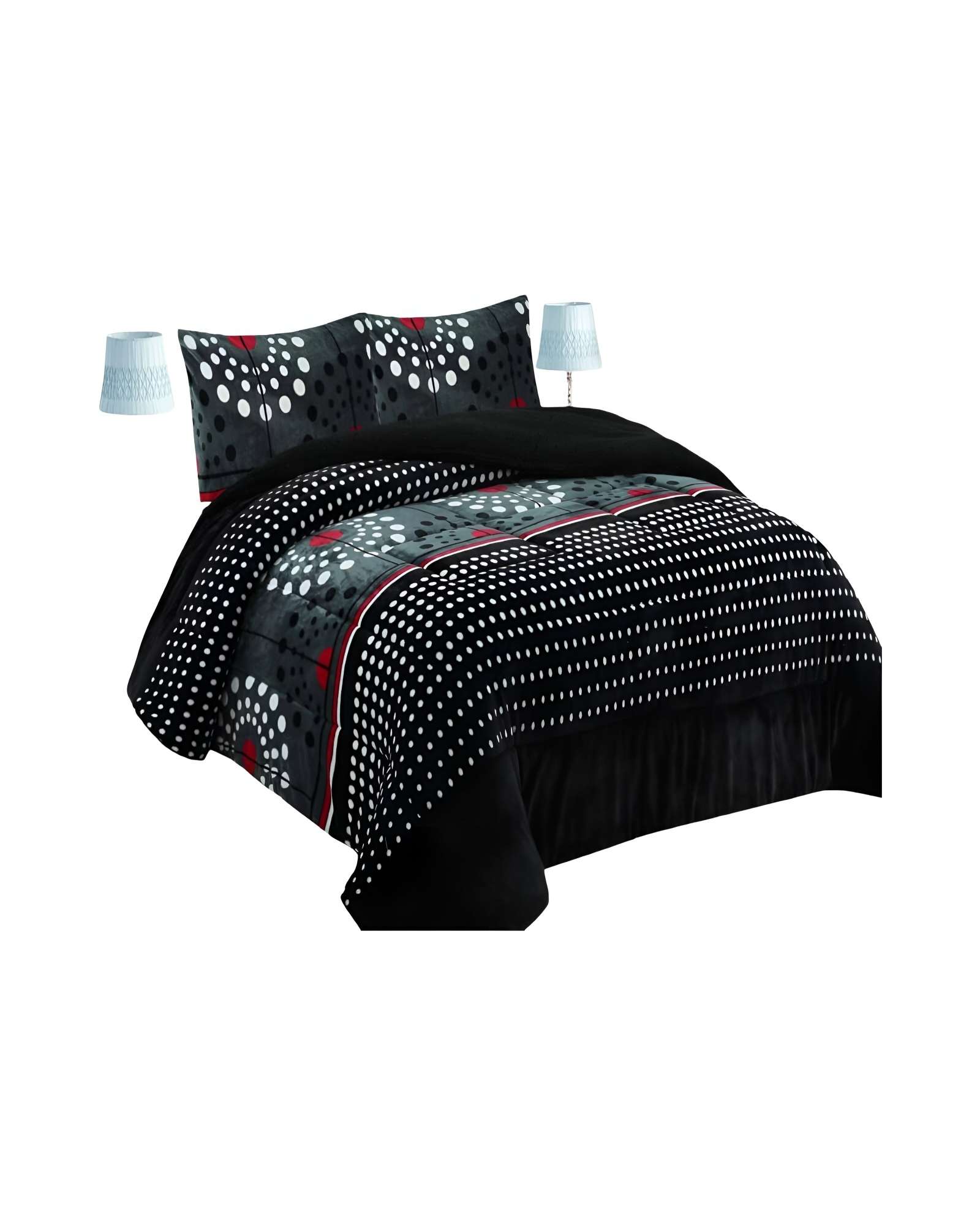 COBERTOR CON CHIPORRO 2 PLAZAS 230X250CM COLOR NEGRO B29 - 1