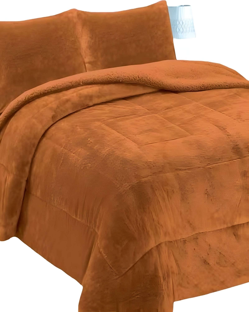 COBERTOR CON CHIPORRO 2 PLAZAS 230X250CM COLOR MOSTAZA B21 - 2