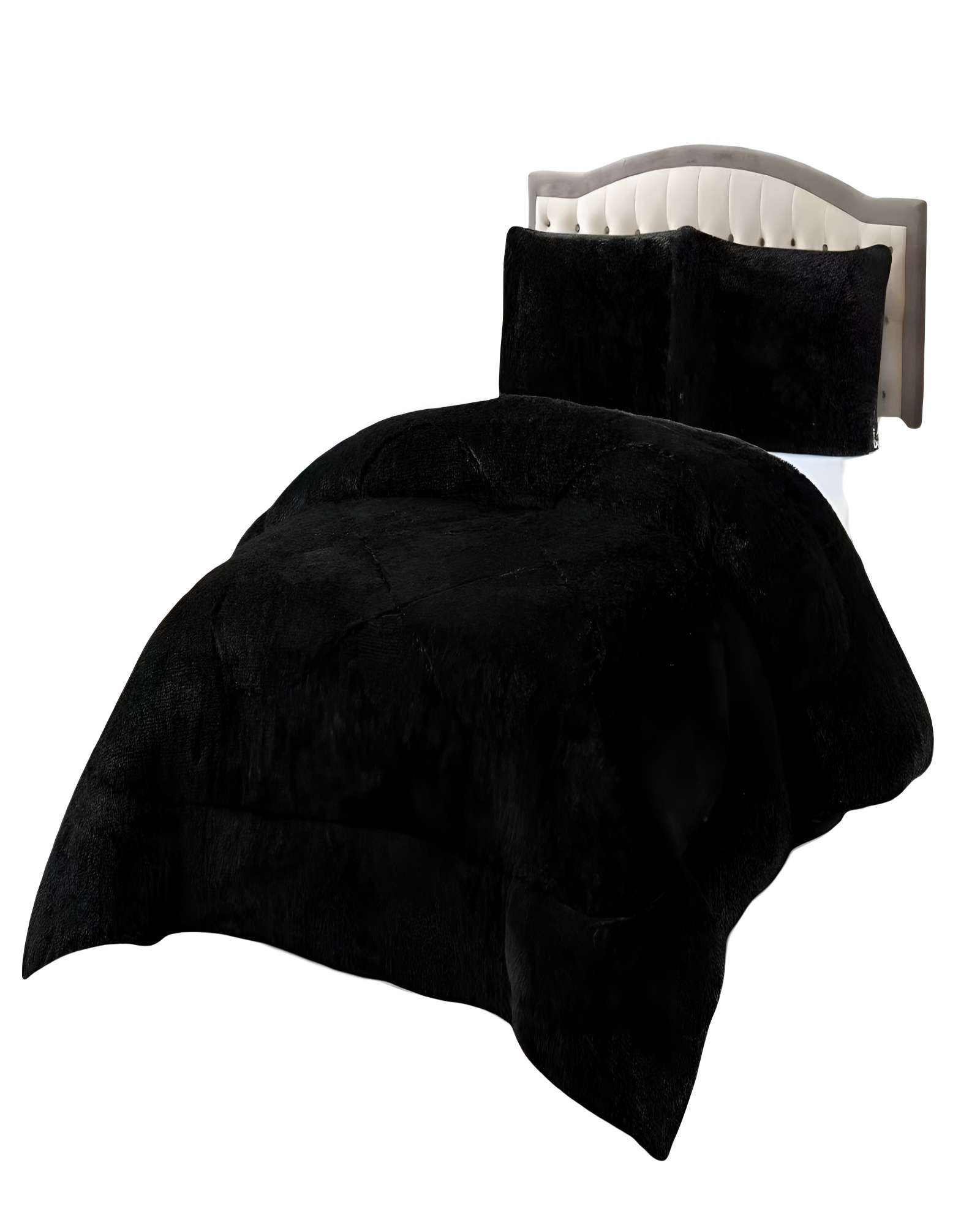 COBERTORES DE PELUDOS CON CHIPORRO KING 250X270CM COLOR NEGRO2 - 1