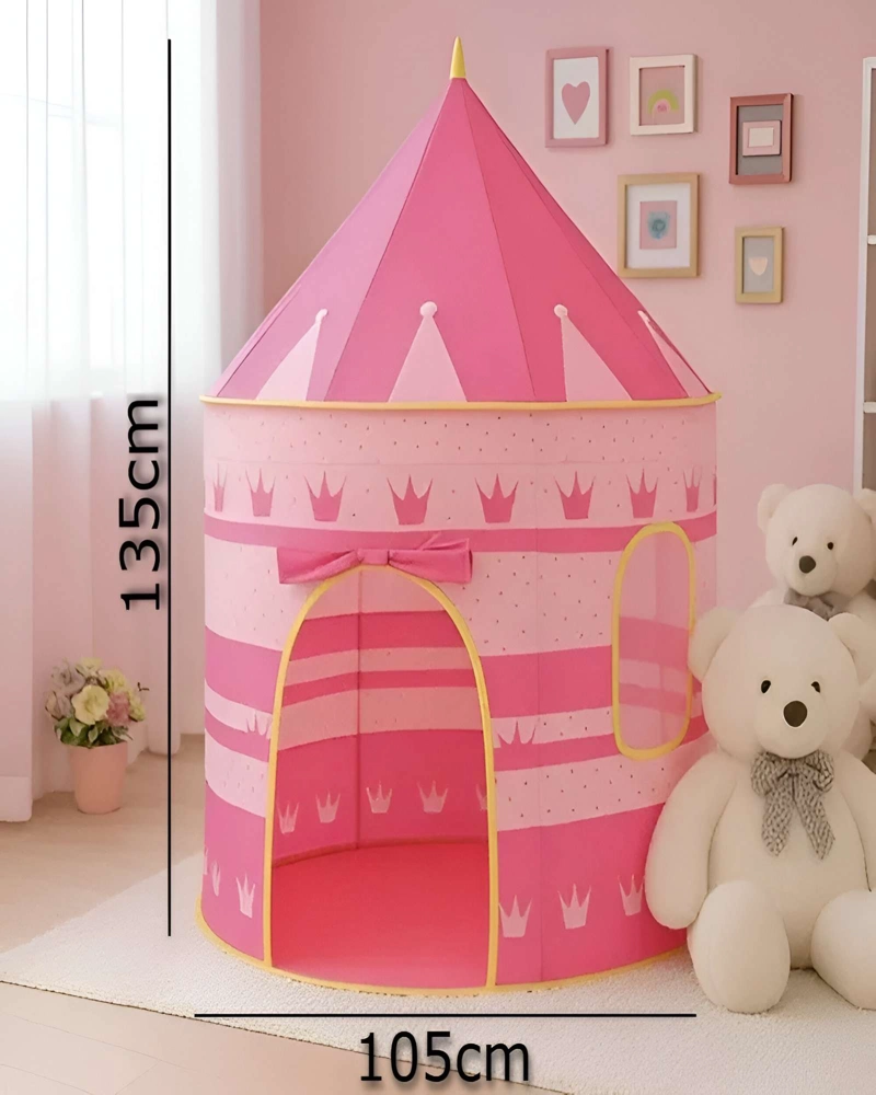CARPA INFANTIL CON FORMA DE TORRE ROSADA - 4