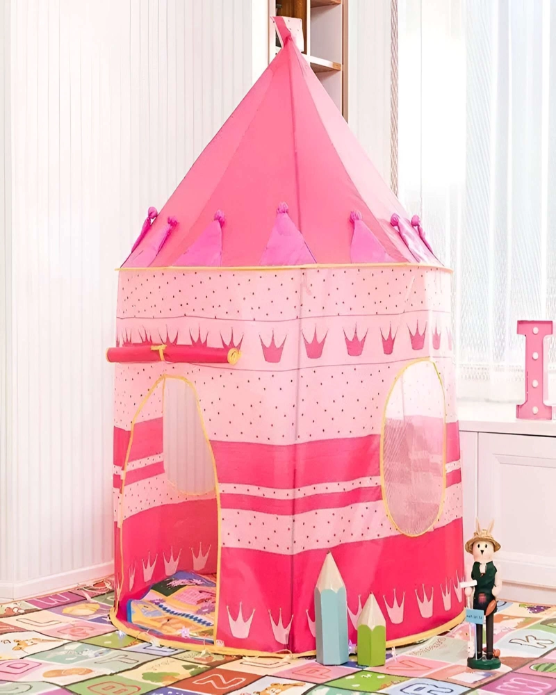 CARPA INFANTIL CON FORMA DE TORRE ROSADA - 5