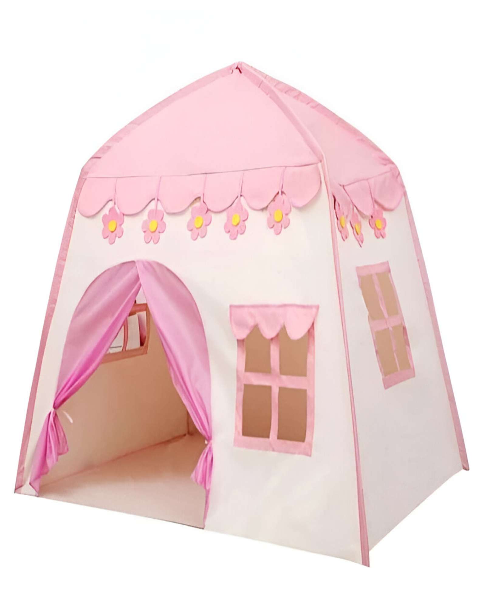 CARPA INFANTIL CON FORMA DE CASA ROSADA - 1