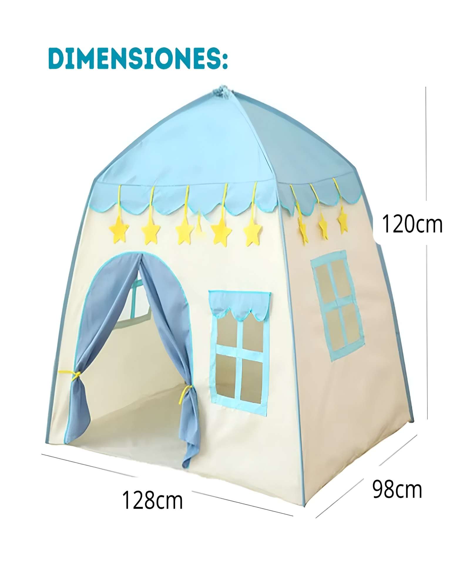 CARPA INFANTIL CON FORMA DE CASA CELESTE - 3