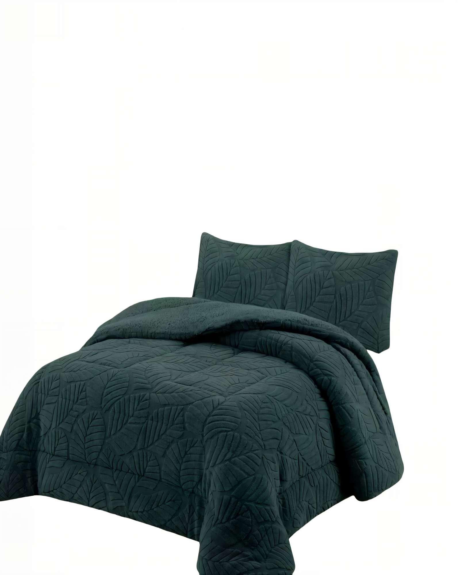 CUBRECAMA DE RELIEVE PREMIUM TAMAÑO  KING COLOR VERDE - 1