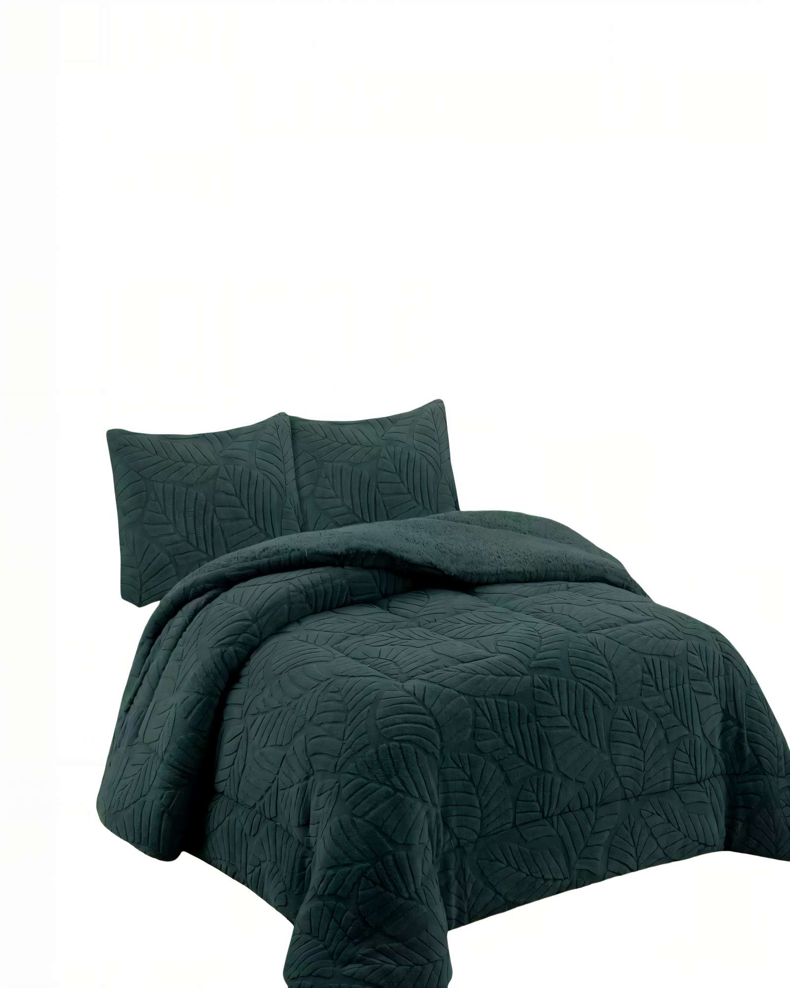 CUBRECAMA DE RELIEVE PREMIUM TAMAÑO  KING COLOR VERDE - 2