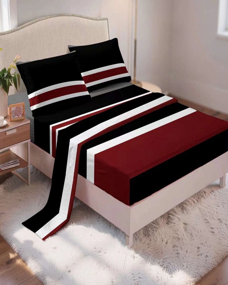 SET DE SABANAS 200 HILOS  2 PLAZAS CON DISEÑO S10 - 3