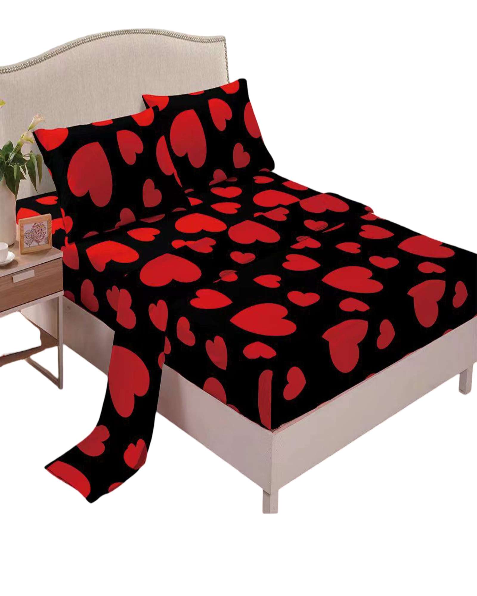 SET DE SABANAS 200 HILOS  2 PLAZAS CON DISEÑO S11 - 1