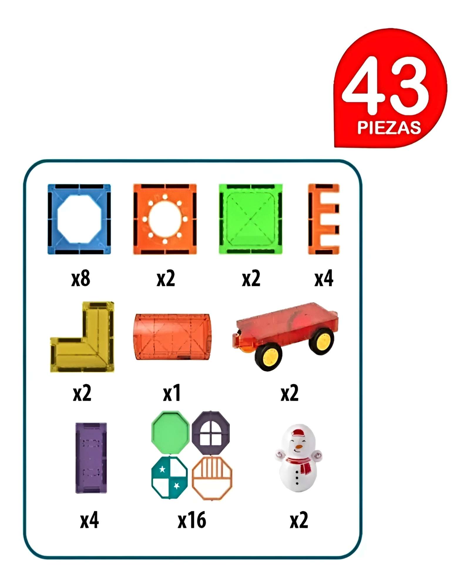 KIT DE BLOCK MAGNETICO DE 43 PIEZAS - 2