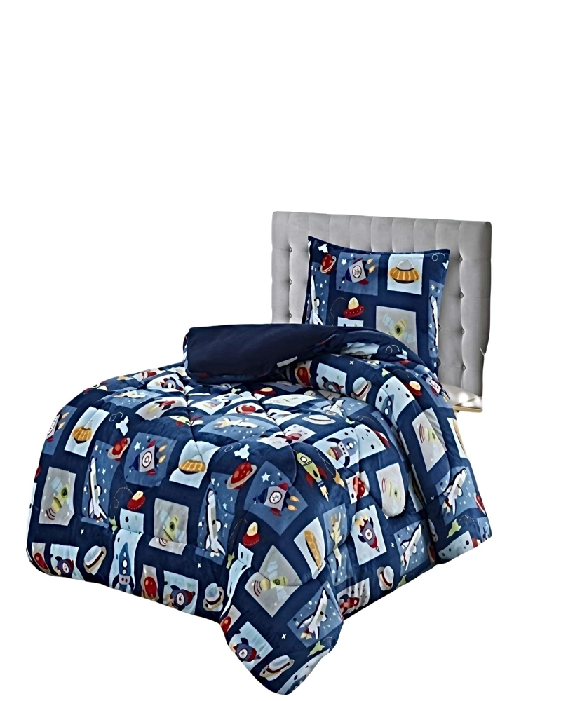 PACK COBERTOR DE INVIERNO PLUSH 1.5 PLAZA 180X200CM AZUL 2 - 2