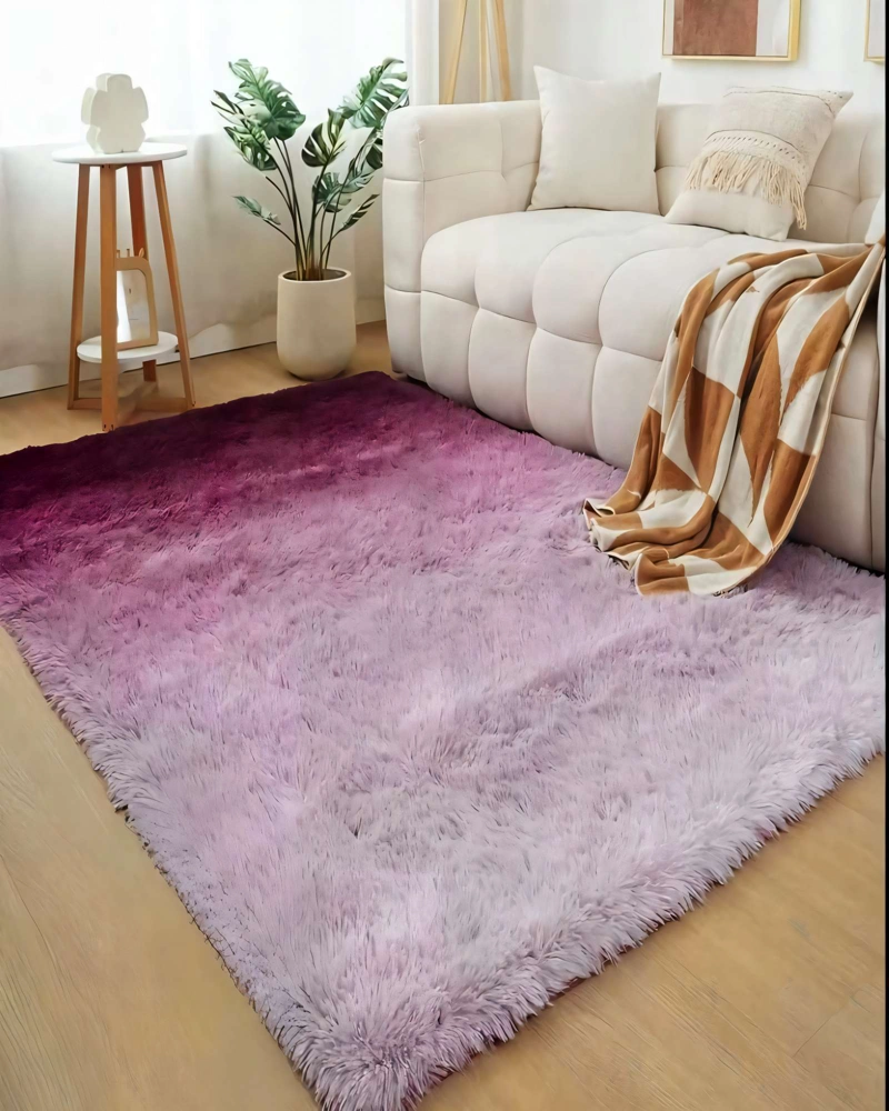 ALFOMBRA TEXTURA PELUDA  200X240   COLOR ROSADO DEGRADADO - 3