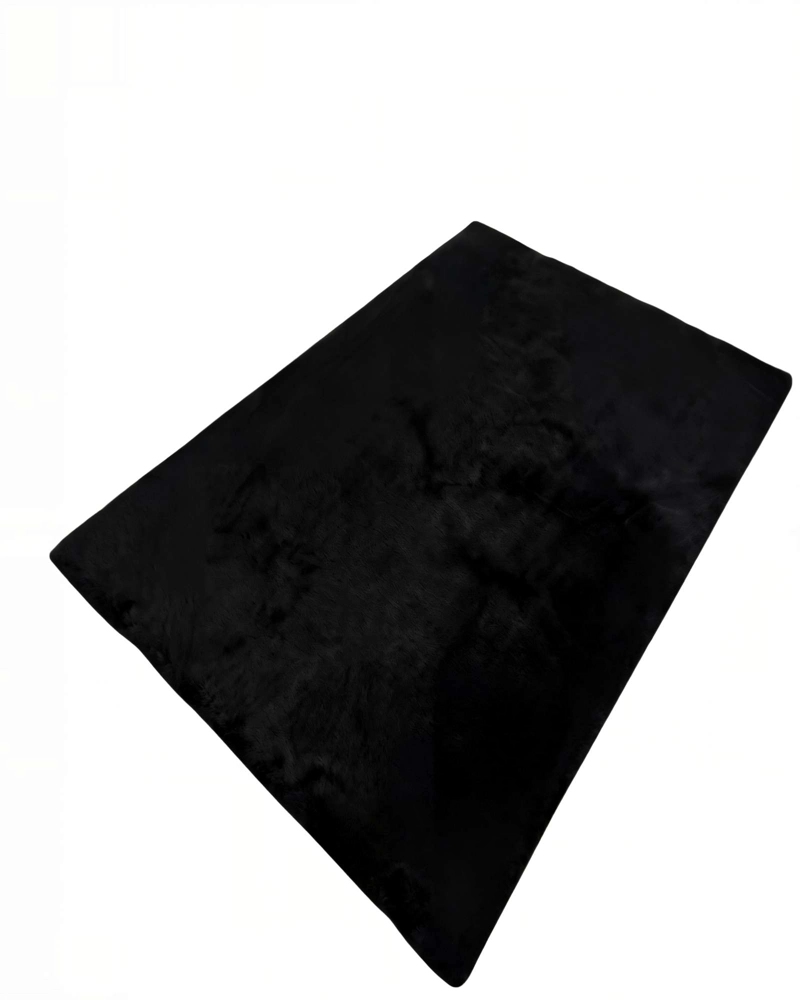 ALFOMBRA TEXTURA PELUDA  180X200  COLOR NEGRO - 2