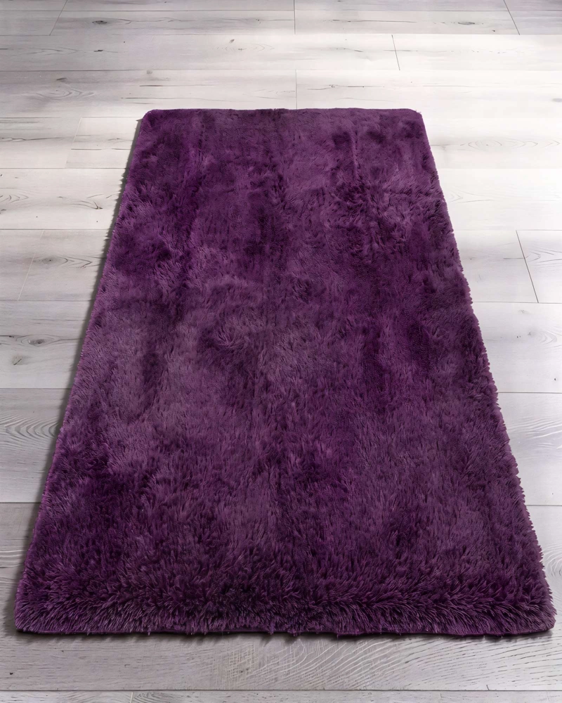ALFOMBRA TEXTURA PELUDA  200X240   COLOR MORADO 2 - 4
