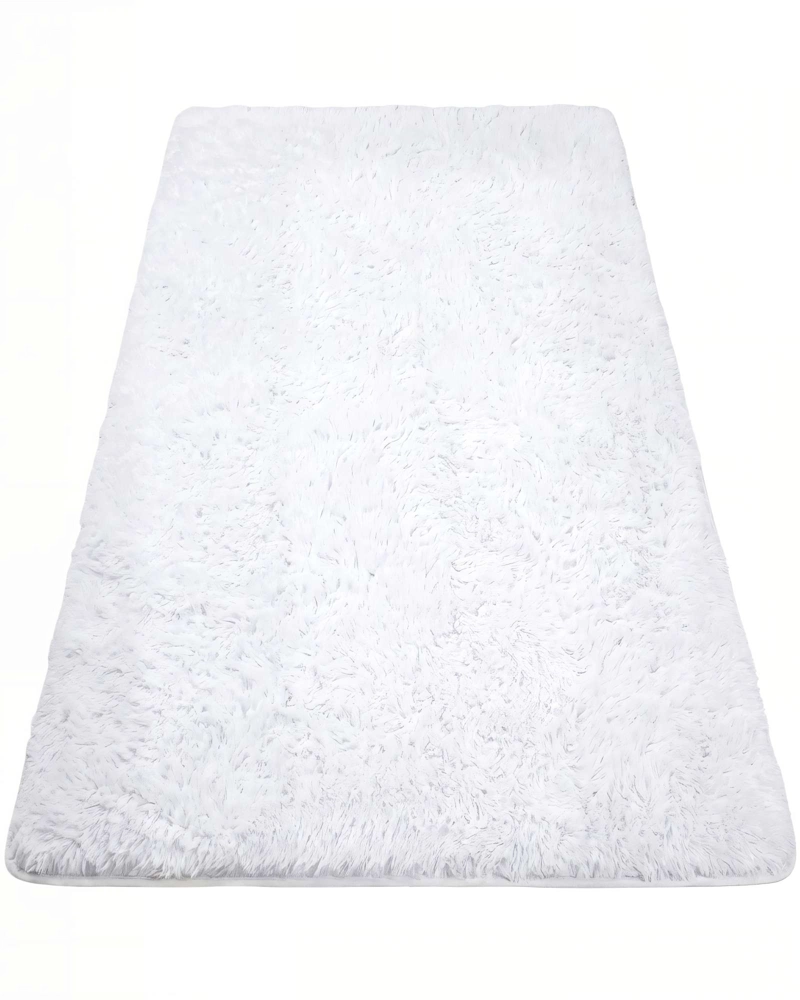 ALFOMBRA TEXTURA PELUDA  180X200  COLOR BLANCO - 1