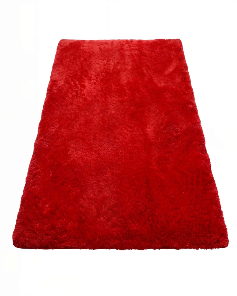 ALFOMBRA TEXTURA PELUDA  200X240   COLOR ROJO - 1