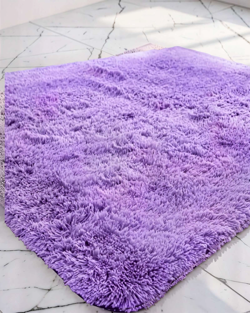ALFOMBRA TEXTURA PELUDA  180X200  COLOR MORADO 1 - 4