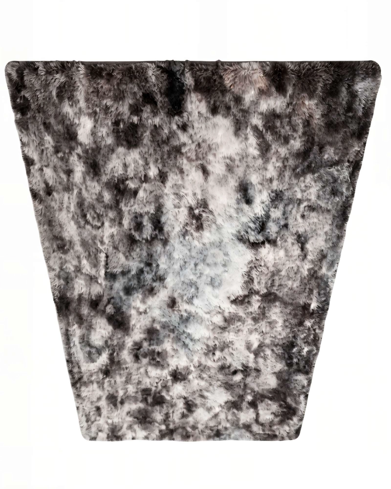 ALFOMBRA TEXTURA PELUDA  200X240   COLOR BLANCO CON NEGRO - 2