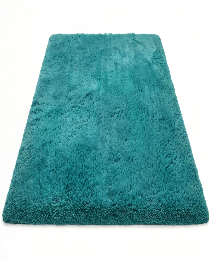 ALFOMBRA TEXTURA PELUDA  200X240   COLOR TURQUESA 2 - 1
