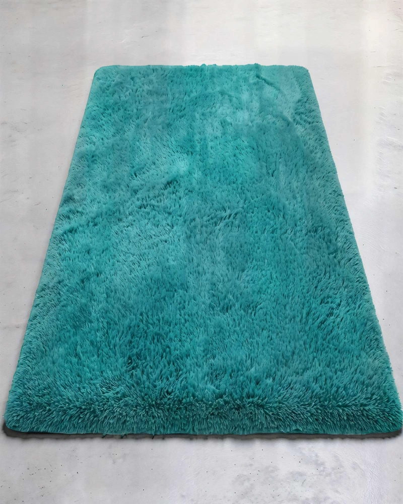 ALFOMBRA TEXTURA PELUDA  200X240   COLOR TURQUESA 2 - 4