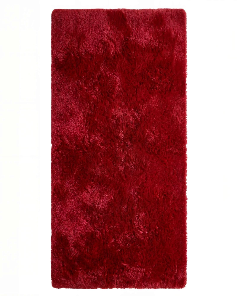ALFOMBRA TEXTURA PELUDA  180X200  COLOR BURDEO - 2