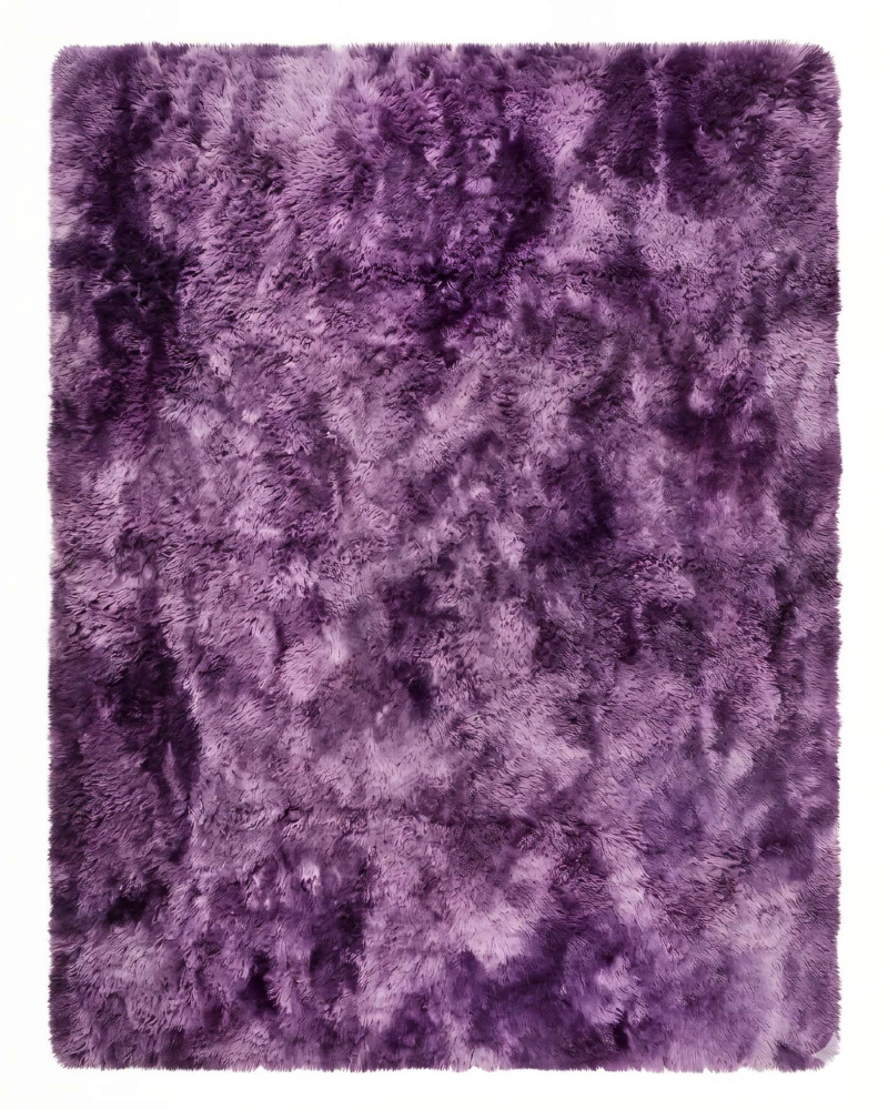 ALFOMBRA TEXTURA PELUDA  200X240   COLOR MORADO - 1