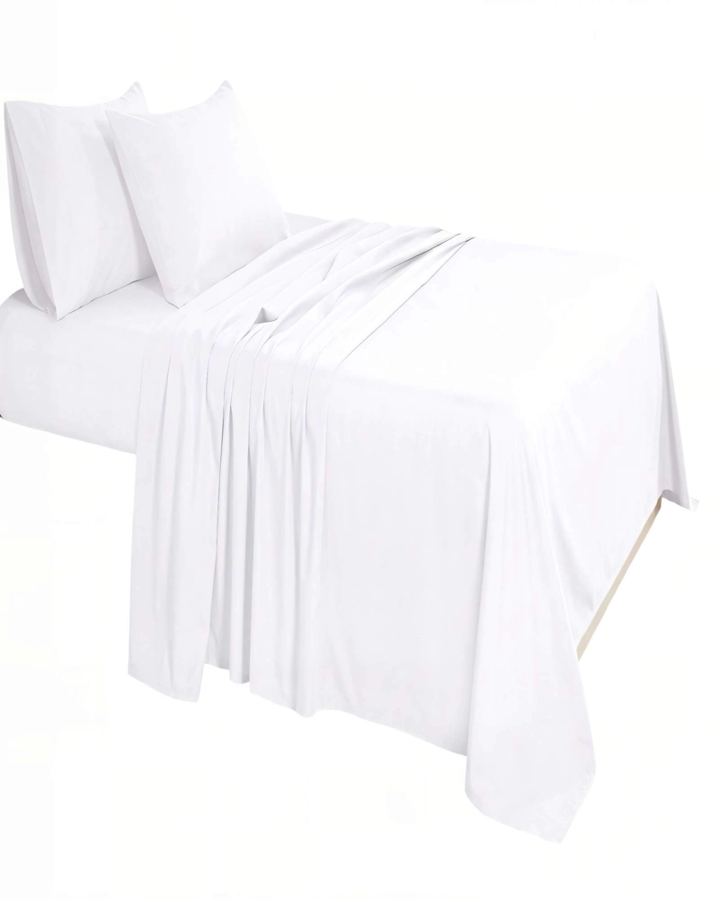 KIT DE SABANA 200 HILOS 2 PLAZAS COLOR BLANCO - 2