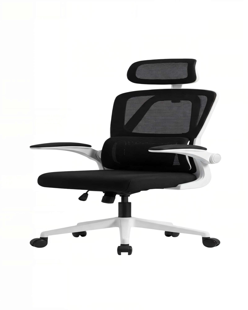 SILLA DE ESTUDIO CON RESPALDO ALTO ERGONOMICO COLOR BLANCO - 1